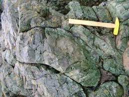 spillite Basalt is altered to mineral assemblages