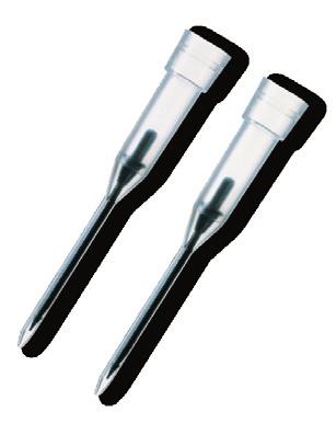 With the Positive Displacement Tip, the Eppendorf Mastertip, the pipette functions according to the positive-displacement principle; thus, the