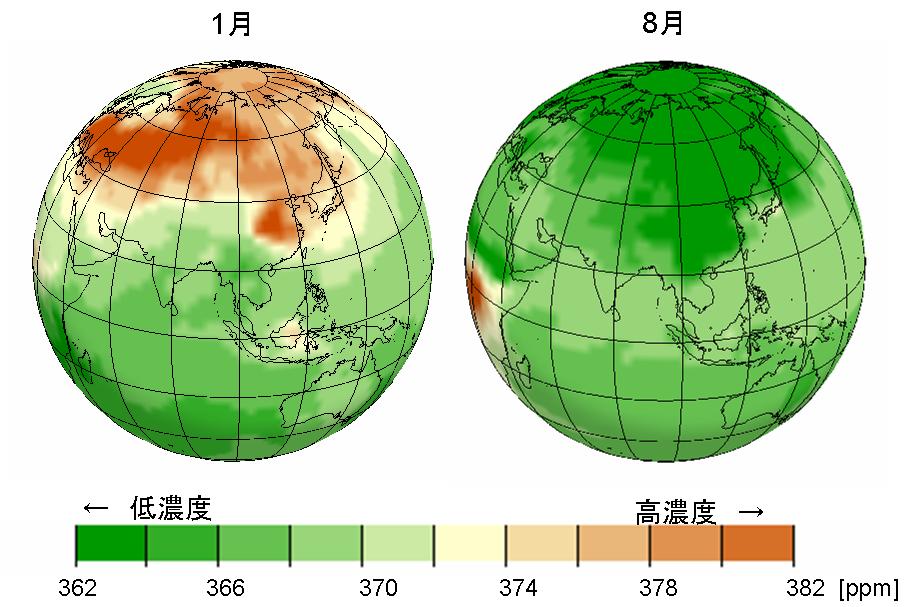 Furthermore, a global distribution of CO 2 can also be obtained, as shown in Figure A.