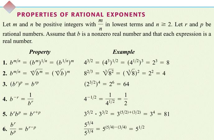 MAC 1105 Module 7 Additional Equations and Inequalities Learning Objectives Upon completing this module, you should be able to: 1. Use properties of rational exponents (rational powers). 2.