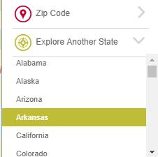 county. You can expand or collapse the submenus for Counties and ZIP Codes depending on which level of geography you are interested in exploring.