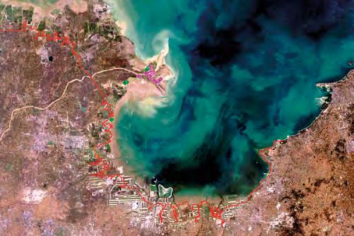ecosystem (i.e., saltwater contamination, inland water discharges on the sea, coastline changes).