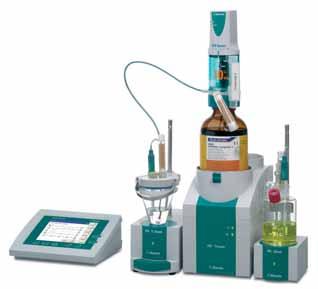Karl Fischer titration KF Coulometers 851/852 Titrando Coulometry is the ideal method for water determination in the trace range (10 μg to 200 mg water absolute) for analysing liquids, solids and