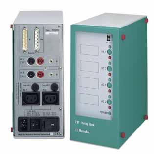 Automation in titration 731 Relay Box Two 115/230 V AC outputs Two DC outputs One standard cable is sufficient for communication with all Metrohm instruments Additional device for controlling up to
