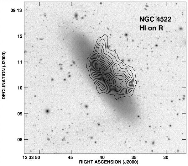 Ram pressure stripping NGC 4522
