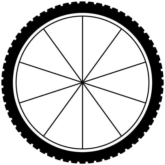 UNIT 3: CIRCLES AND VOLUME 3) The spokes of a bicycle wheel form 10 congruent central angles. The diameter of the circle formed by the outer edge of the wheel is 18 inches.