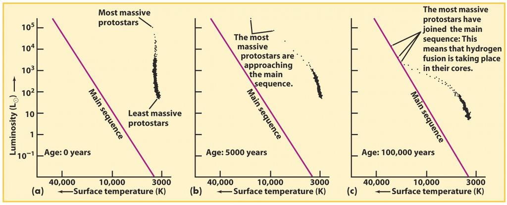 The cluster s age can be estimated by the age of the main-sequence