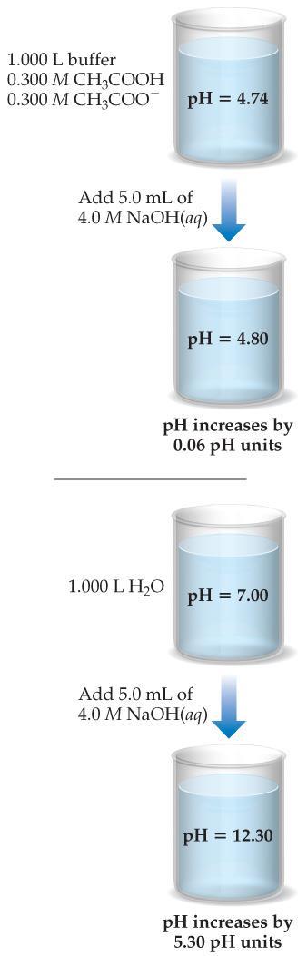 Example A buffer is made by adding 0.300 mol HC 2 H 3 O 2 and 0.300 mol NaC 2 H 3 O 2 to enough water to make 1.00 L of solution. Calculate the ph after 0.