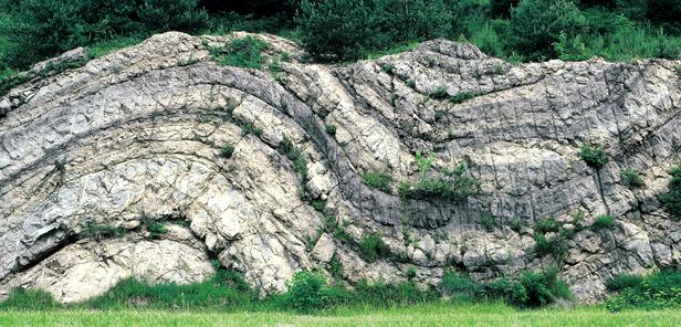 Folds Folds wave-like undulations in rock that form mainly