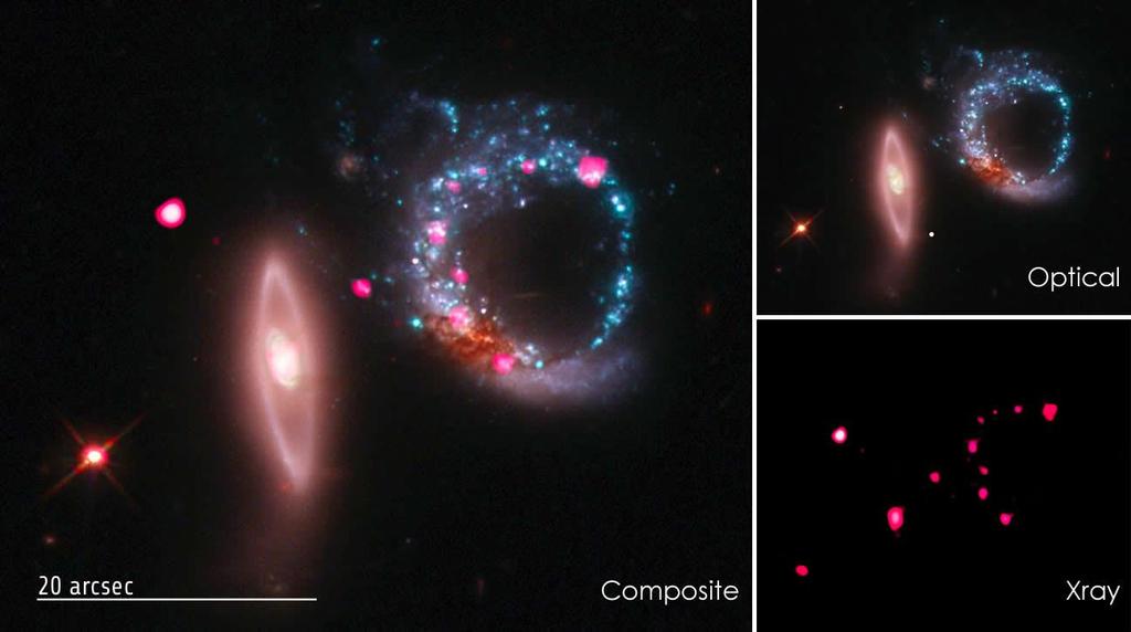 formation in galaxies having a high gas content. In July of 2011, Chandra observed the well-known collisional ring galaxy Arp 147.