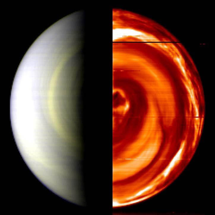 First VIRTIS Venus image one day after the Venus Orbit Insertion See www.esa.