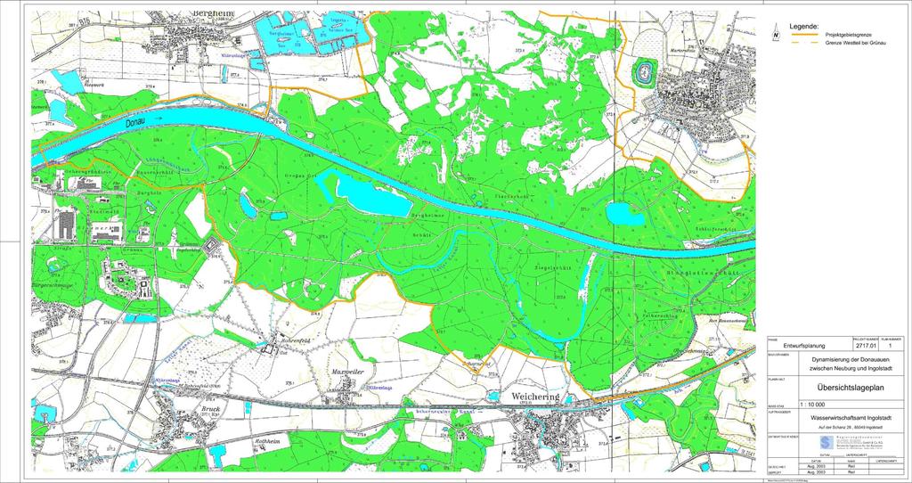 The project: Bypass Bergheim barrage Bergheim barrage Effects river continuity hydromorphological dynamics new riparian and aquatic habitats improved groundwater dynamics Return flow weir Return