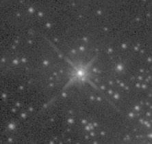 Star viewed with ground-based telescope View from Hubble