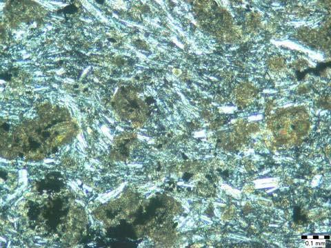 Petrography of basalte volcanics Textures : porphyric, hyalopilitic, trachytic Phenocryste