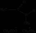 MINES MINES structures two compounds formed when CH 3 NH reacts with ethanoic anhydride. There are amine molecules needed; one to form salt with ethanoic acid produced or to form amide.