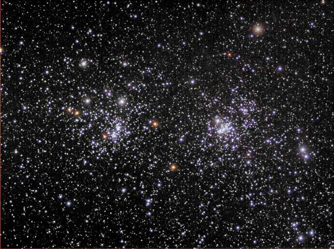 Introduction Left to right: Double Cluster in Perseus, Albireo (top), alpha and beta Centauri (bottom), Betelguese, Polaris Without stars, the