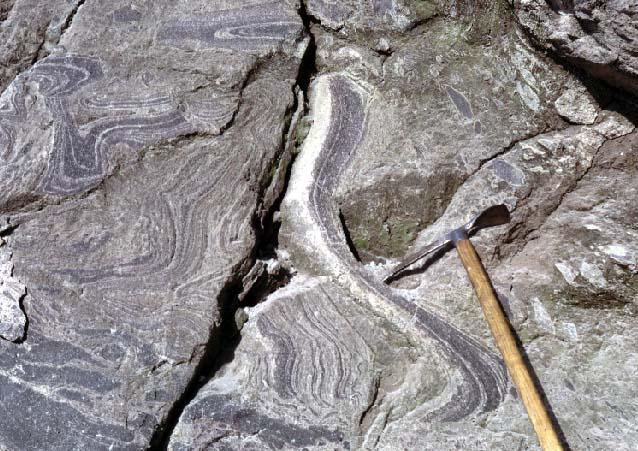 Figure 3.13. Flow banding in andesite. Mt.