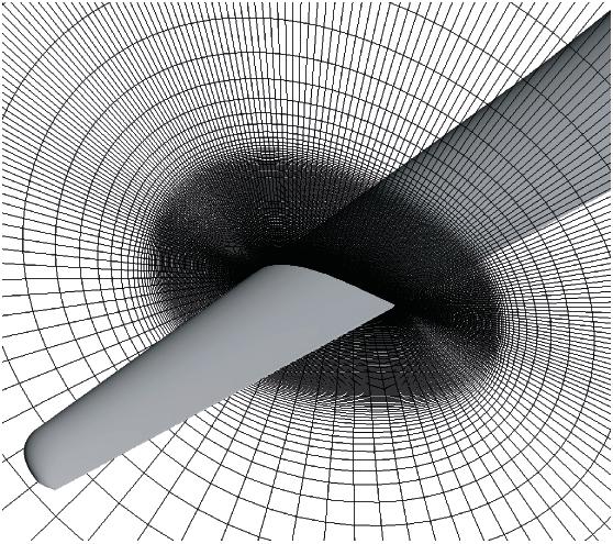 C. Arakawa et al. η ξ ζ Direct noise simulation Fig. 8 Grid of Airfoil section ζ plane (Grid1). Fig. 9 Grid of Airfoil section ξ plane (Grid1). bulent fluctuations being neglected.