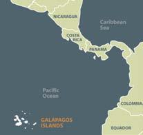 The Galapagos lie 800 km west of Ecuador in the Pacific Ocean.