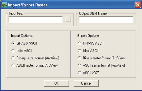 i. Importing Vector and Raster Data Often you will receive spatial data in different formats (i.e. file structures) and will need to convert the data to one that can be read by a specific Program.