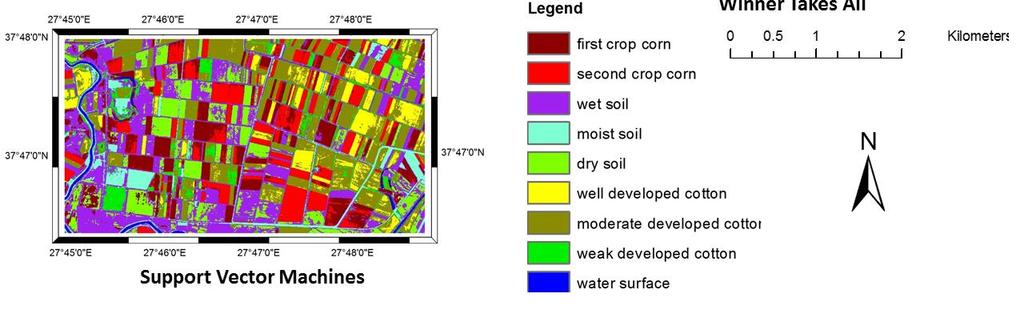 Vegetation crop (ekin/ürün) type classification crop condition assessment