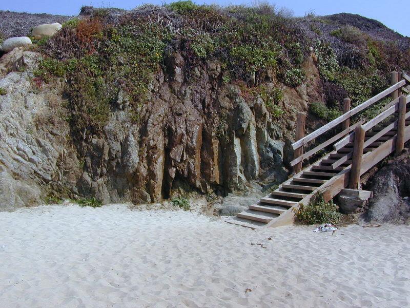 Also at Garrapata Beach, we ll see the San Gregario Fault.