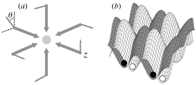 Fig. 1: Schematic of a 3D optical lattice.