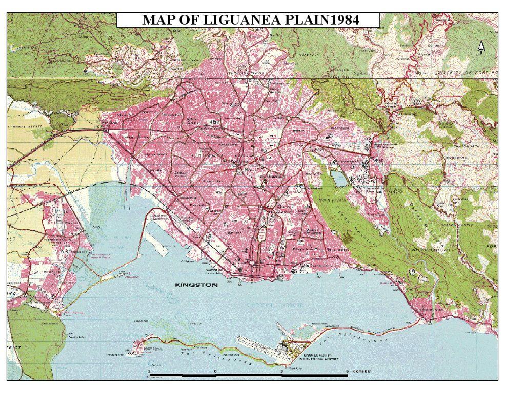 GROWTH OF KINGSTON DURING 1940 1990 HAS TAKEN PLACE ALONG THE LAND-WATER INTERFACE, LANDSLIDE SLOPES AND NATURAL WATER COURSES.