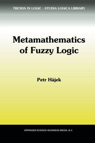 Hájek in Metamathematics of fuzzy logic Kluwer,1998.