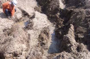 Foundation layer mainly consists of clayey soils,