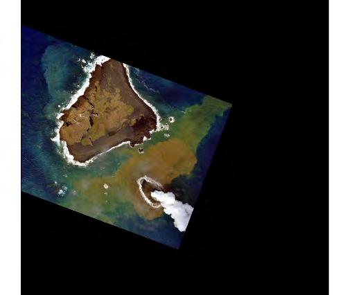 Birth and Growth of New Volcanic Island