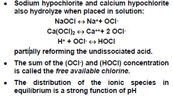 Sodium Hypochlorite and Calcium