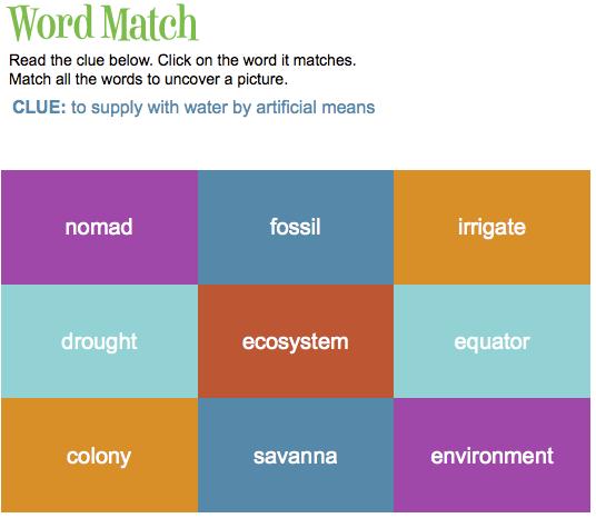 Trueflix also offers word match activity that can be done online.