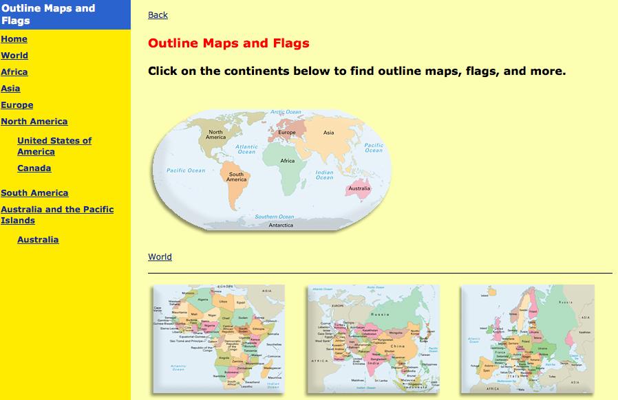 Lakes article. Using World Book Kids Maps and More you can select an outline map and flag from any country or continent in the world to print and use.