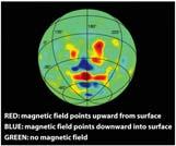 in a state of motion The magnetic fields of terrestrial planets are produced by metals