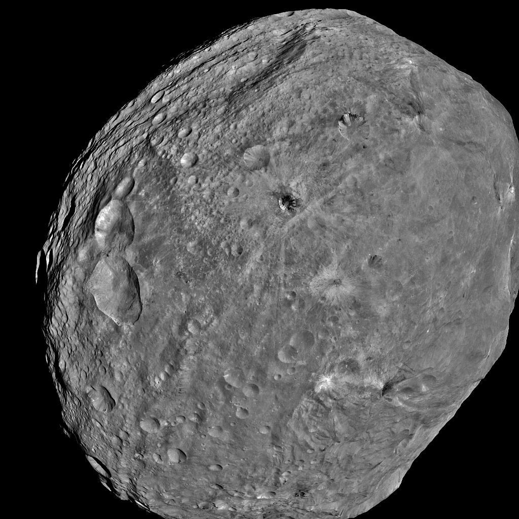 Vesta 2 nd largest asteroid A surviving protoplanet ~530 km across Dry rocky