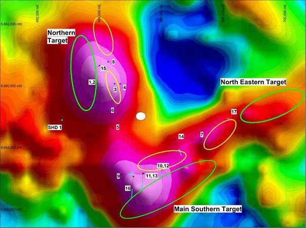 Vulcan IOCGU Prospect Residual gravity image & drilling and priority targets Footprint