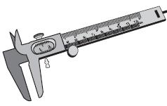 Vernier callipers The diagram shows callipers that can measure up to several centimetres to the nearest 0.1 mm by making use of a vernier scale.
