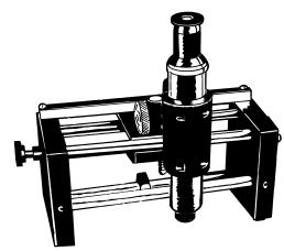 Vernier microscope A vernier microscope, which can be used to measure distances to the nearest 0.01 mm. The vernier scale is identical to that of the vernier callipers except that the divisions are 0.