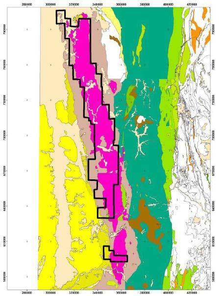 Regional Geology Quaternary Paleocene-Eocene Lower Miocene Recent sedimentary deposits Mande Batholith: quartz diorite, diorite, gabbro Atrato Group: sediments Paleogene-Miocene Paleogene Lower