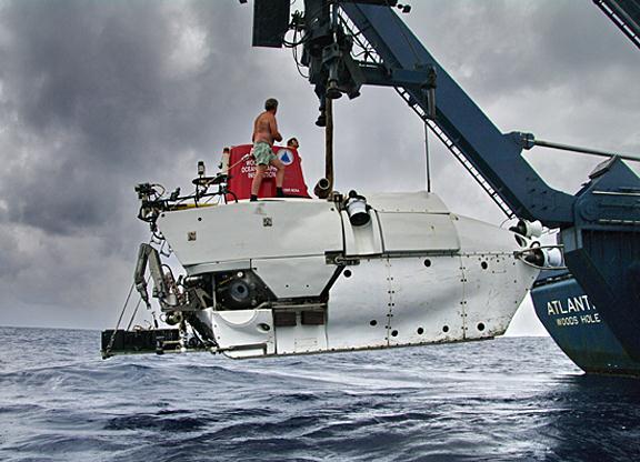 In the Deep Sea Alvin, is a modern submersible that can take two scientists and a pilot to depths up to 4500m.