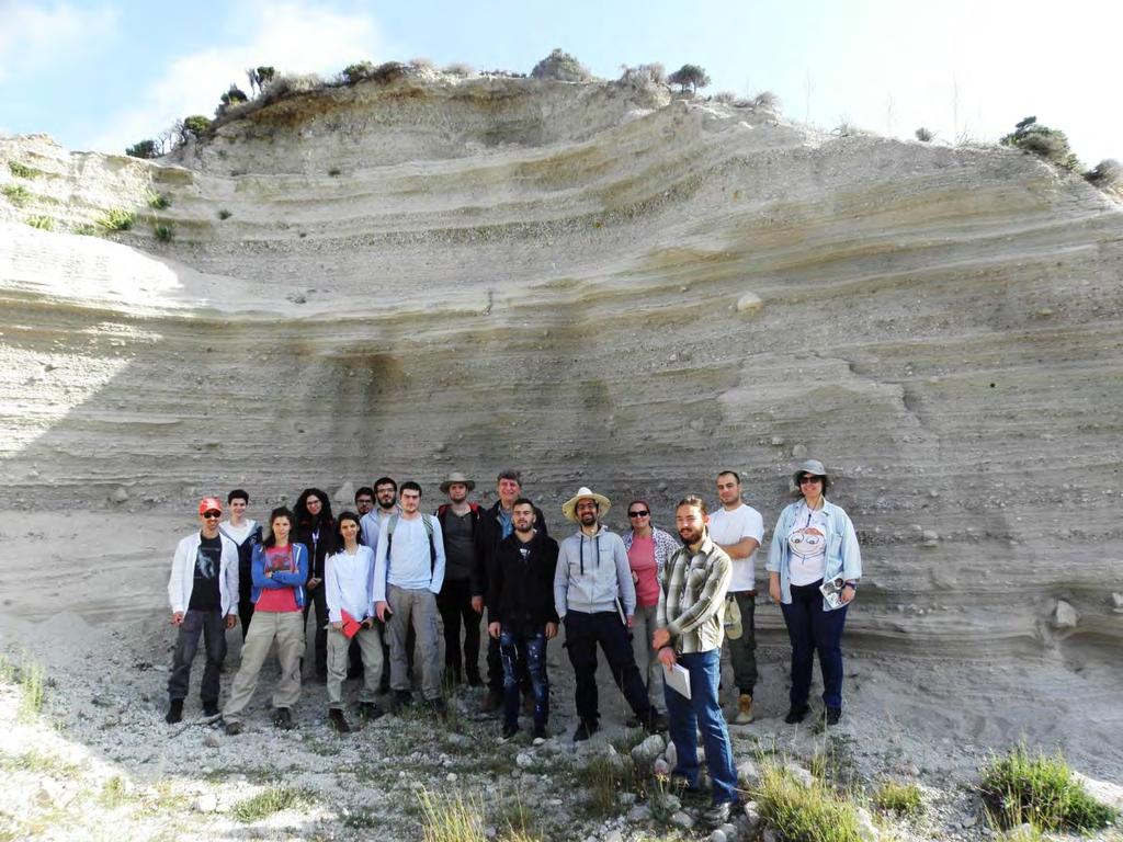Day 2: 19 th of April The second day was devoted to Kalamos active volcanic fumarole field, and the Paleochori coastal geothermal field in the south coast, this drive crosscuts a small shallow crater