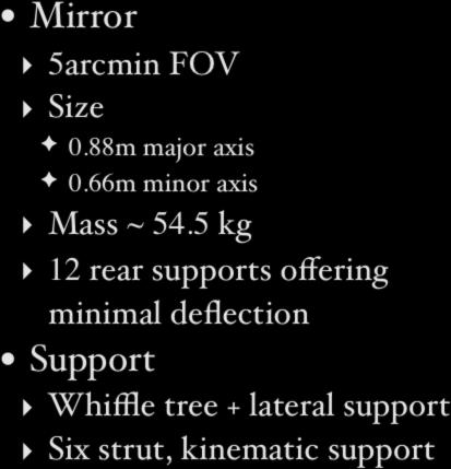 Keck I DT: Conceptual Design Mirror 5arcmin FOV Size
