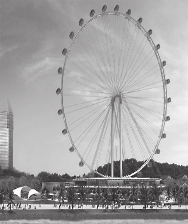 2 The wheel of the Singapore Flyer is a circle with a diameter of 150 metres. (a) Calculate the circumference of the wheel. Give your answer correct to the nearest metre.