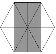 10 8 A regular hexagon is divided into congruent right-angled triangles.