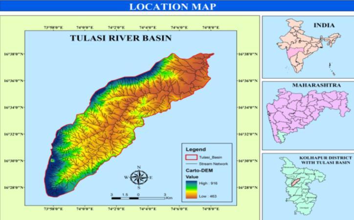 DATABASE AND METHODOLOGY The present study mainly concerned to evaluate morphometric characteristics of river basin at sub watershed level in order to assess the prioritization of Tulasi micro