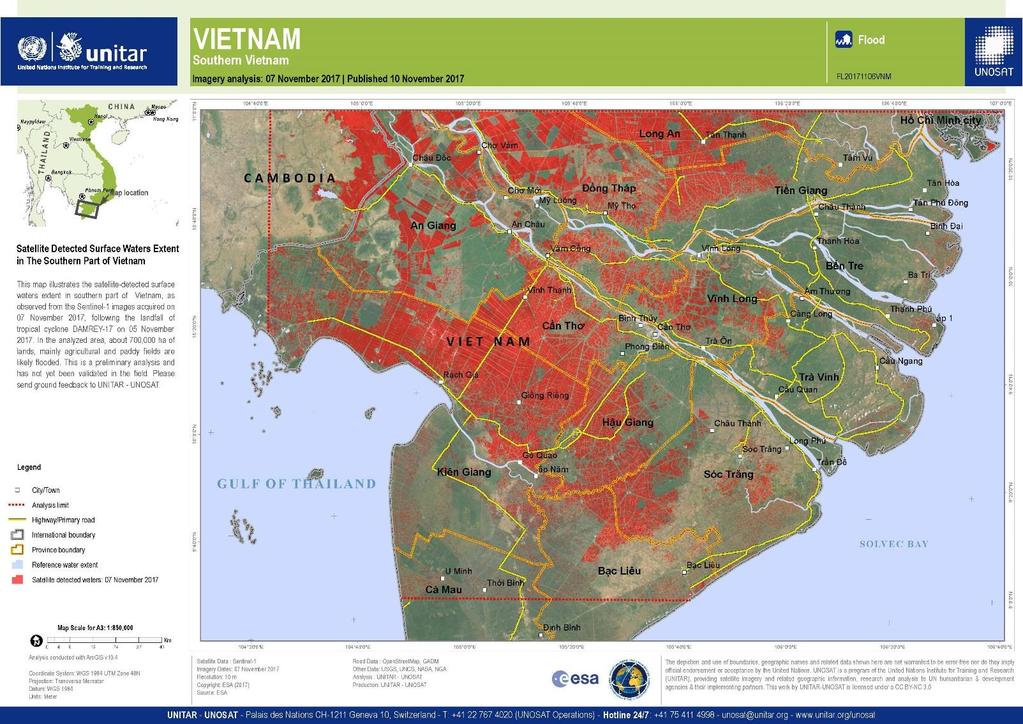 Flood in Vietnam, 22 Nov 2017