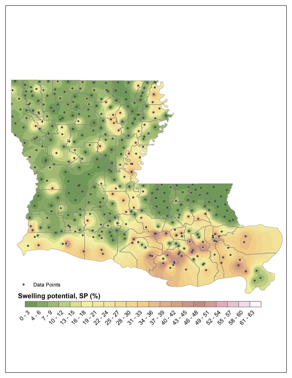 Figure 1 SP Map of Louisiana