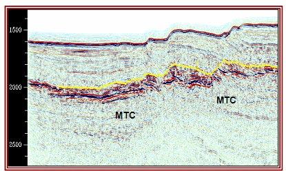 Global analogues:2d seismic line showing the MTC and amplitude anomaly: Egypt Offshore A biogenic methane gas system would draw on Miocene slope claystones as potential source rock, and on Miocene