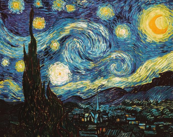 chapter 3 Starry Night was painted by Vincent Van Gogh in 1889. The brightness of a star as seen from Earth is measured using a logarithmic scale.